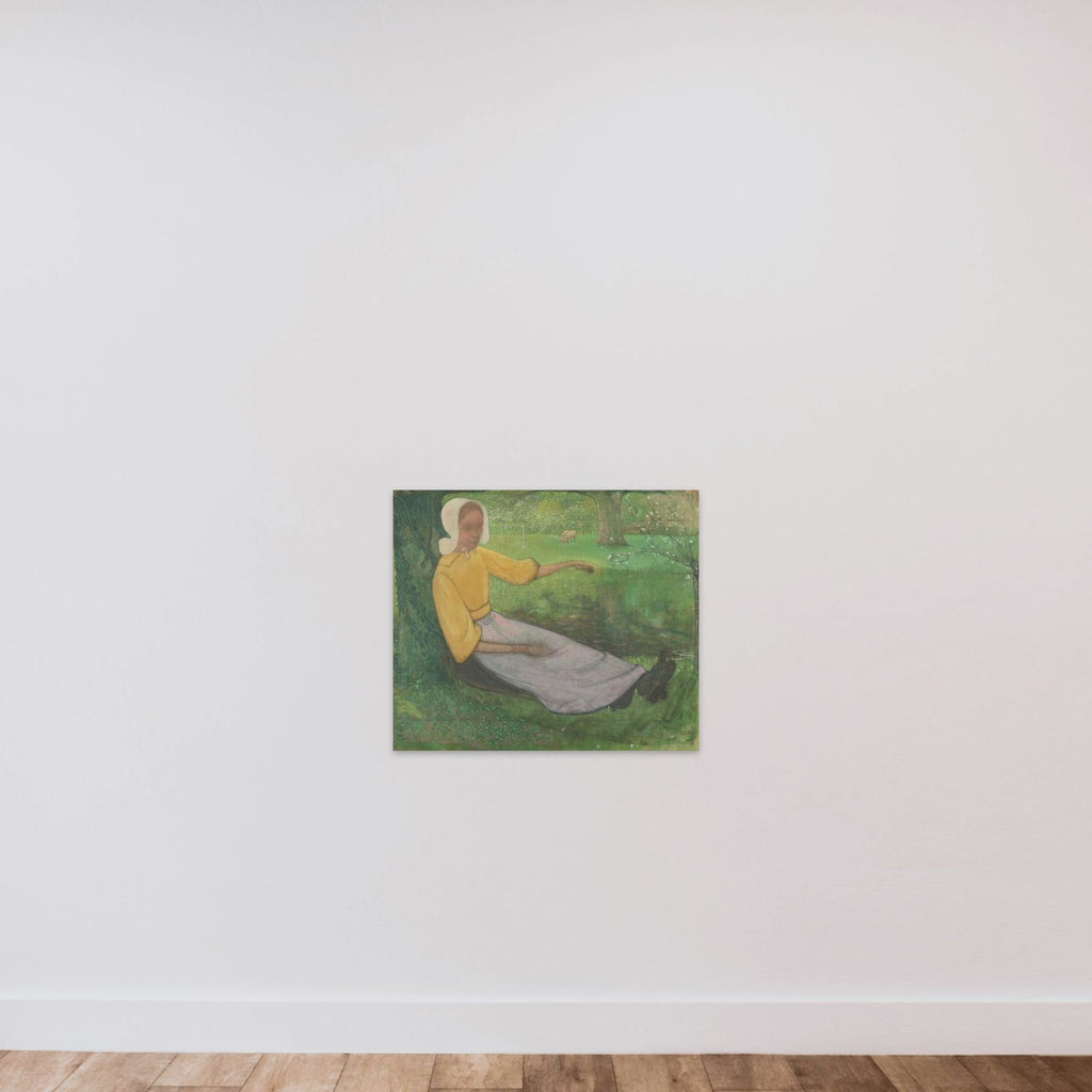 Woman of Huizen sitting under a Tree unframed — shown to scale