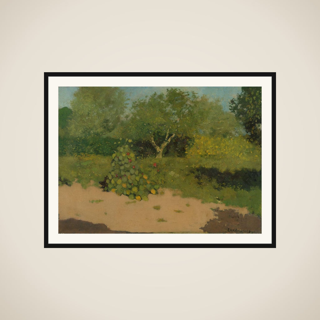 Corner of a Garden with Nasturtiums framed