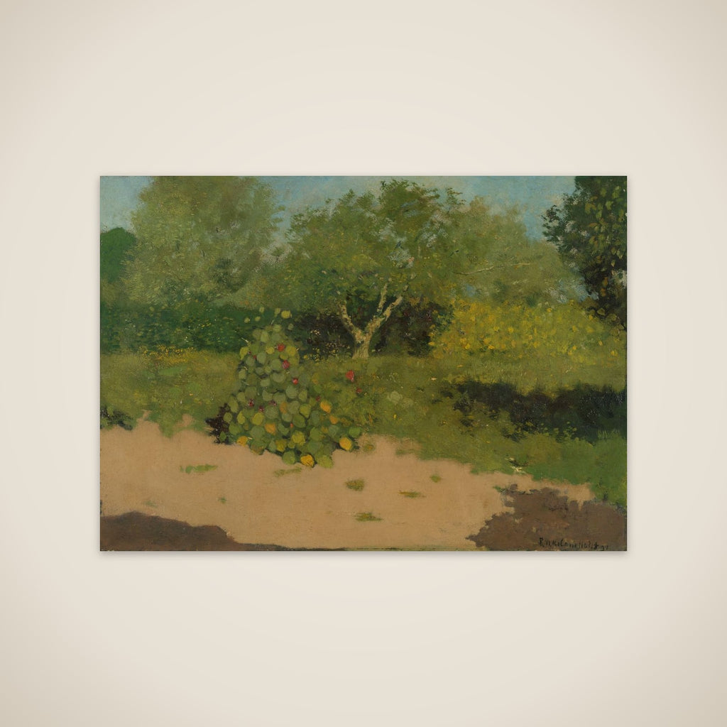 Corner of a Garden with Nasturtiums unframed print
