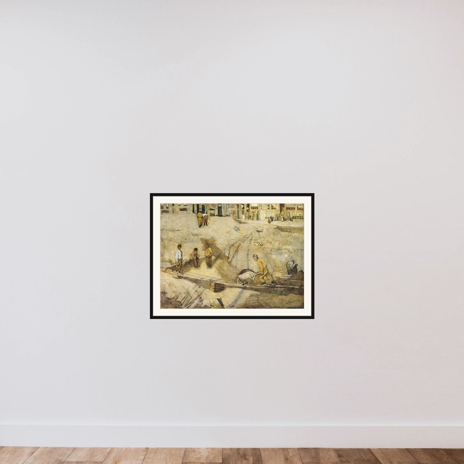 Building Site in Amsterdam framed — shown to scale