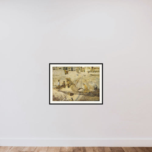 Building Site in Amsterdam framed — shown to scale