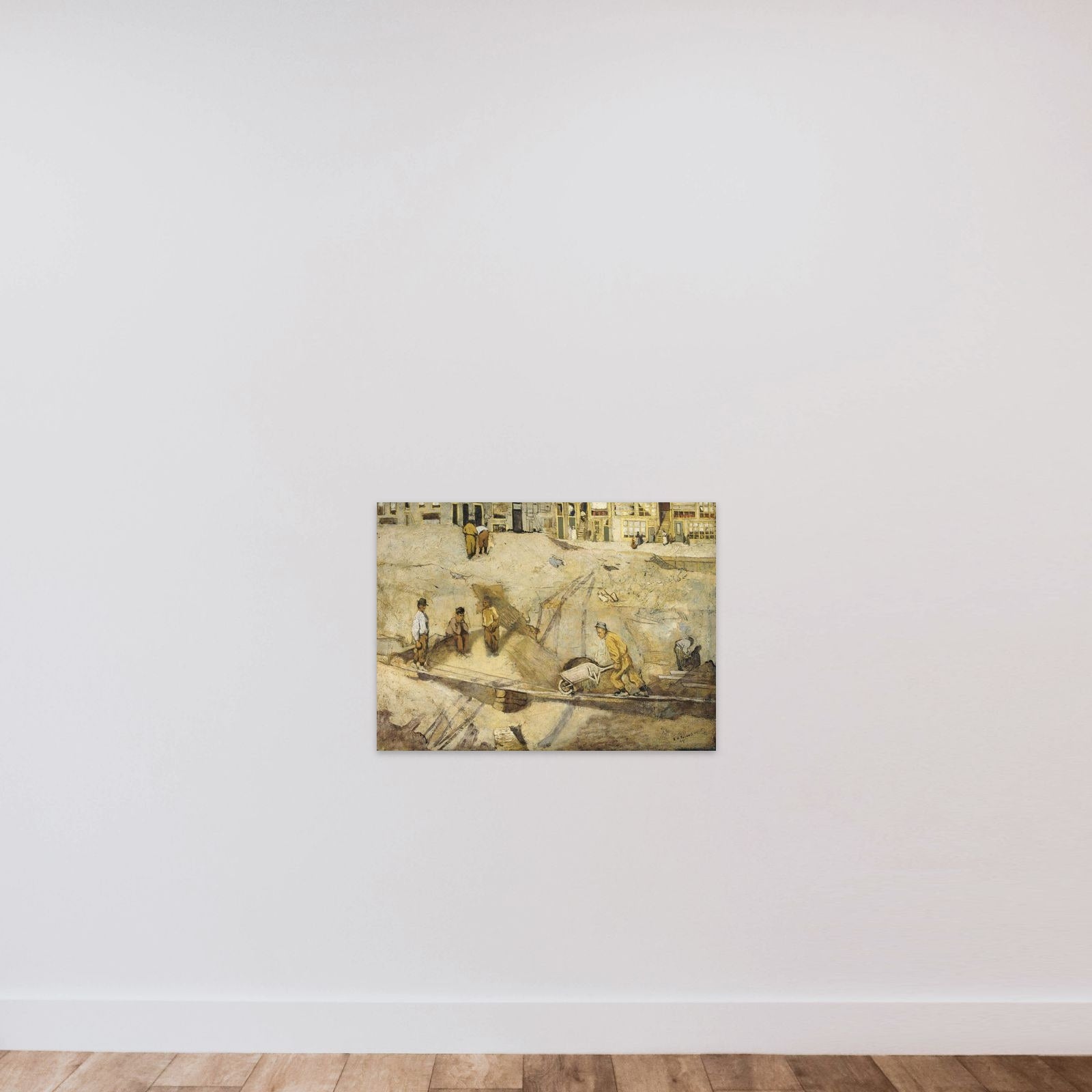 Building Site in Amsterdam unframed — shown to scale