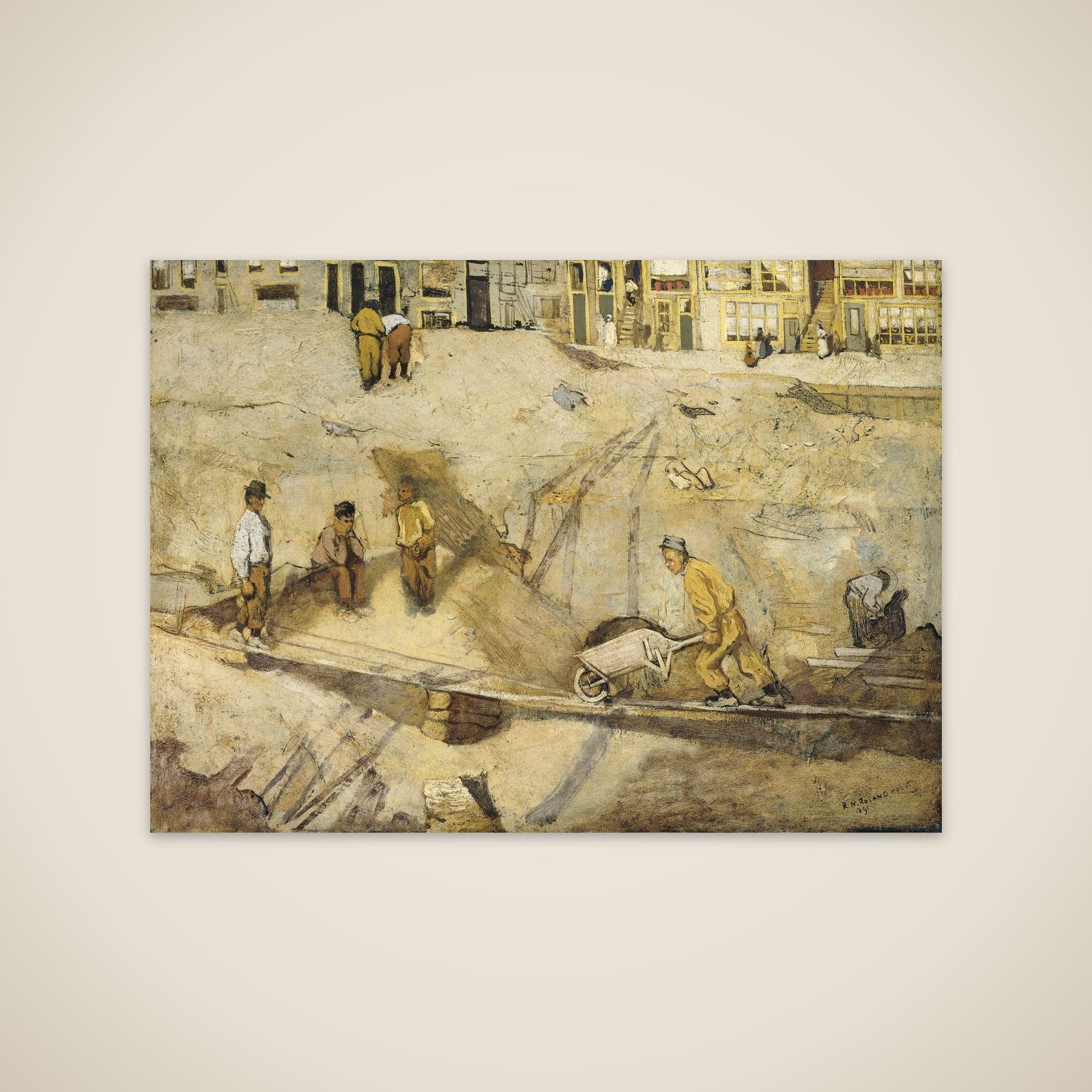 Building Site in Amsterdam unframed print