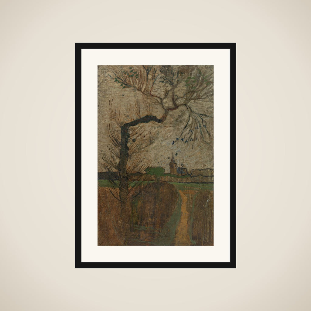 Foothpad with Willow and a Village on the Horizon framed
