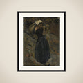 A Peasant Woman carrying a Sack framed