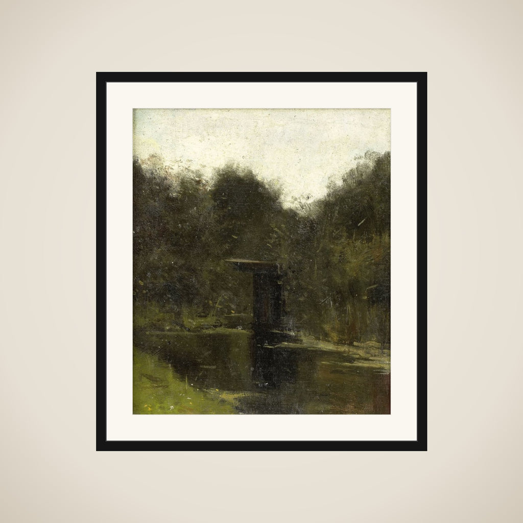 Corner of a Pond near Breukelen framed