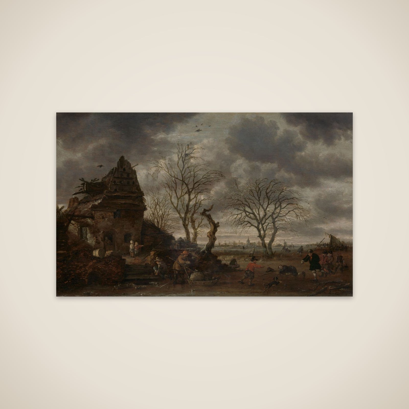 Winter scene unframed print