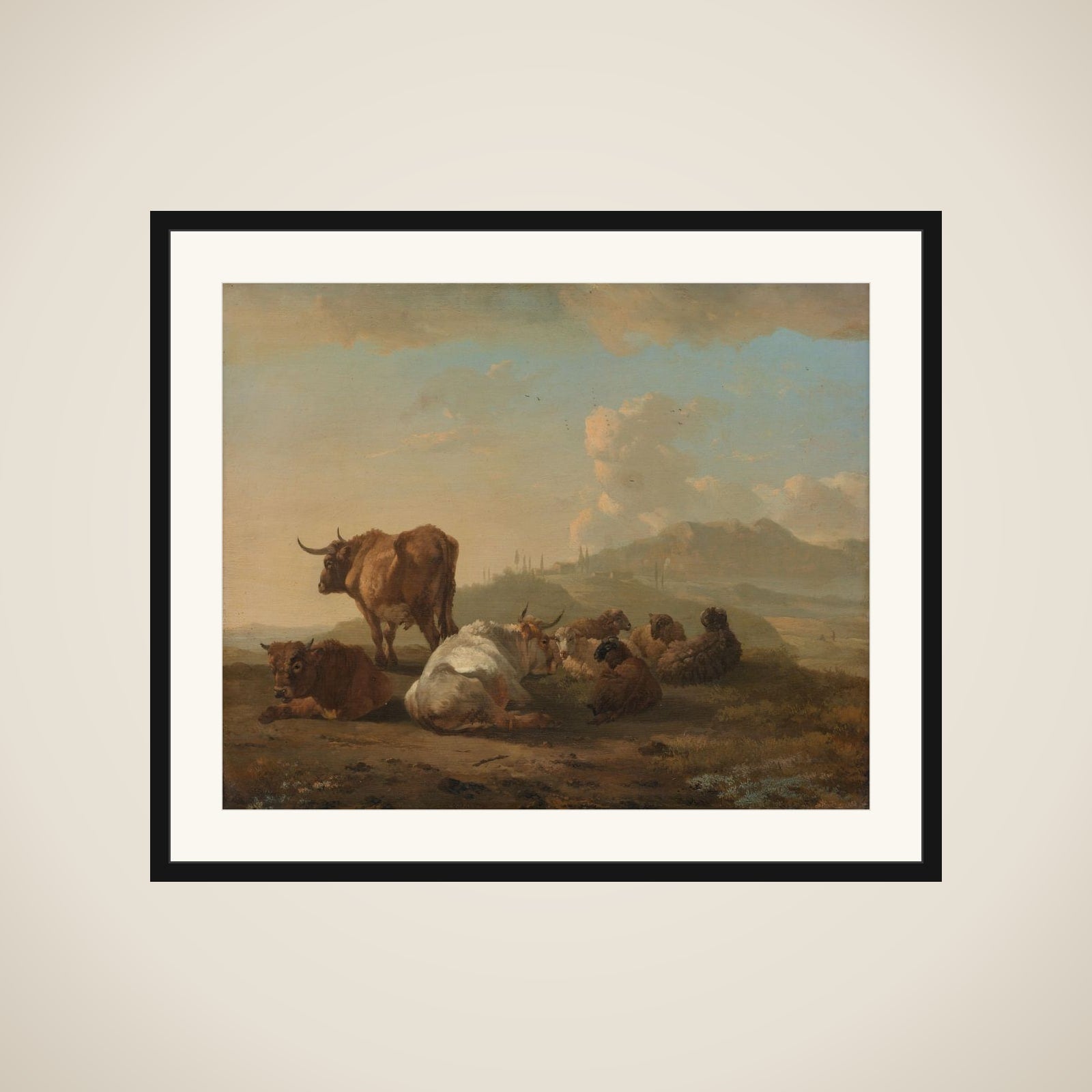 Resting herd framed