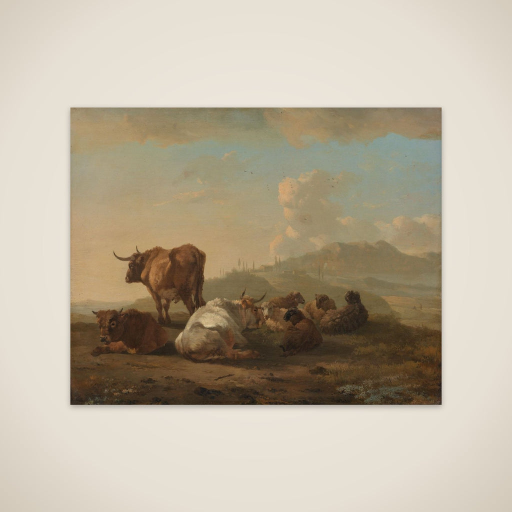 Resting herd unframed print