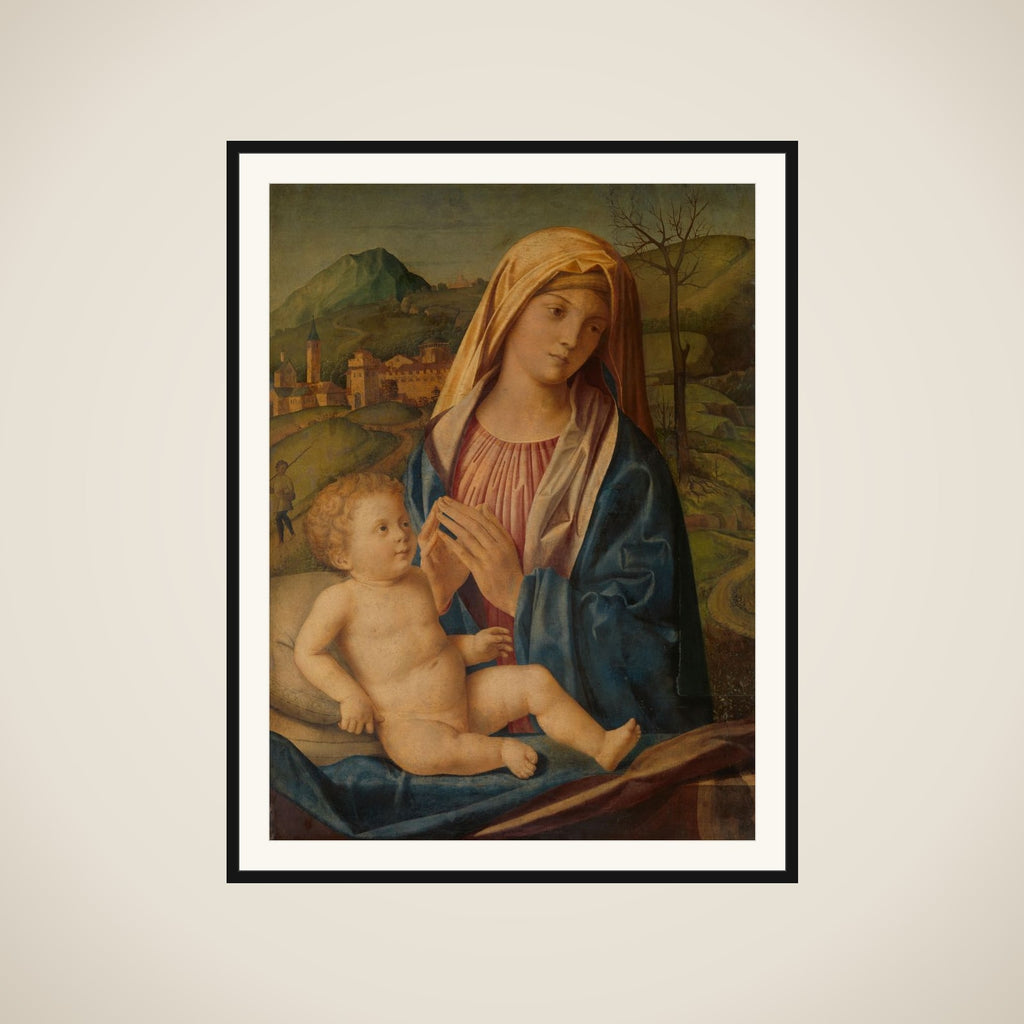 Virgin and Child framed