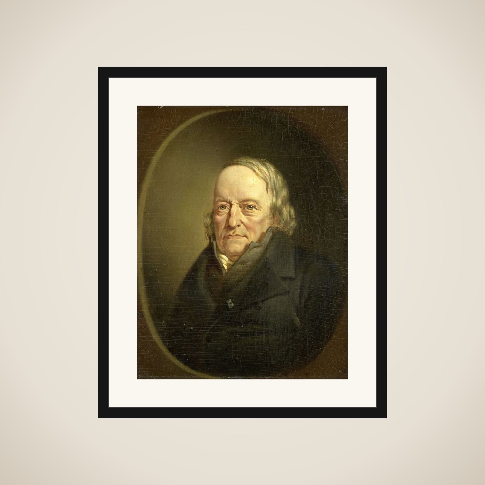 Portrait of Johannes Kinker, Poet and Philosopher, Professor at Liège framed