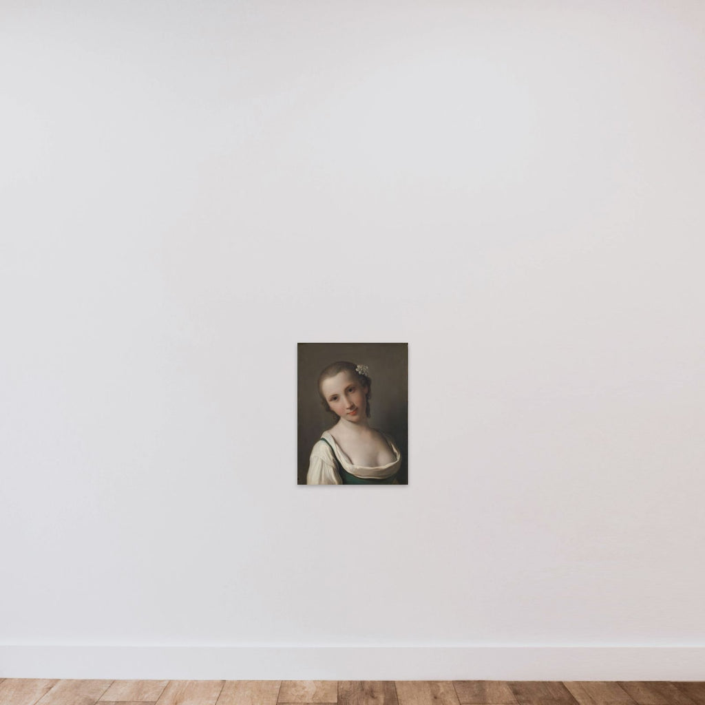 A young Woman unframed — shown to scale