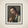 A Young Woman with a Book framed
