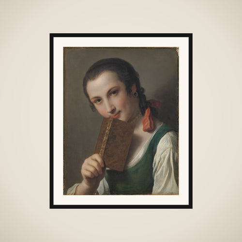 A Young Woman with a Book framed