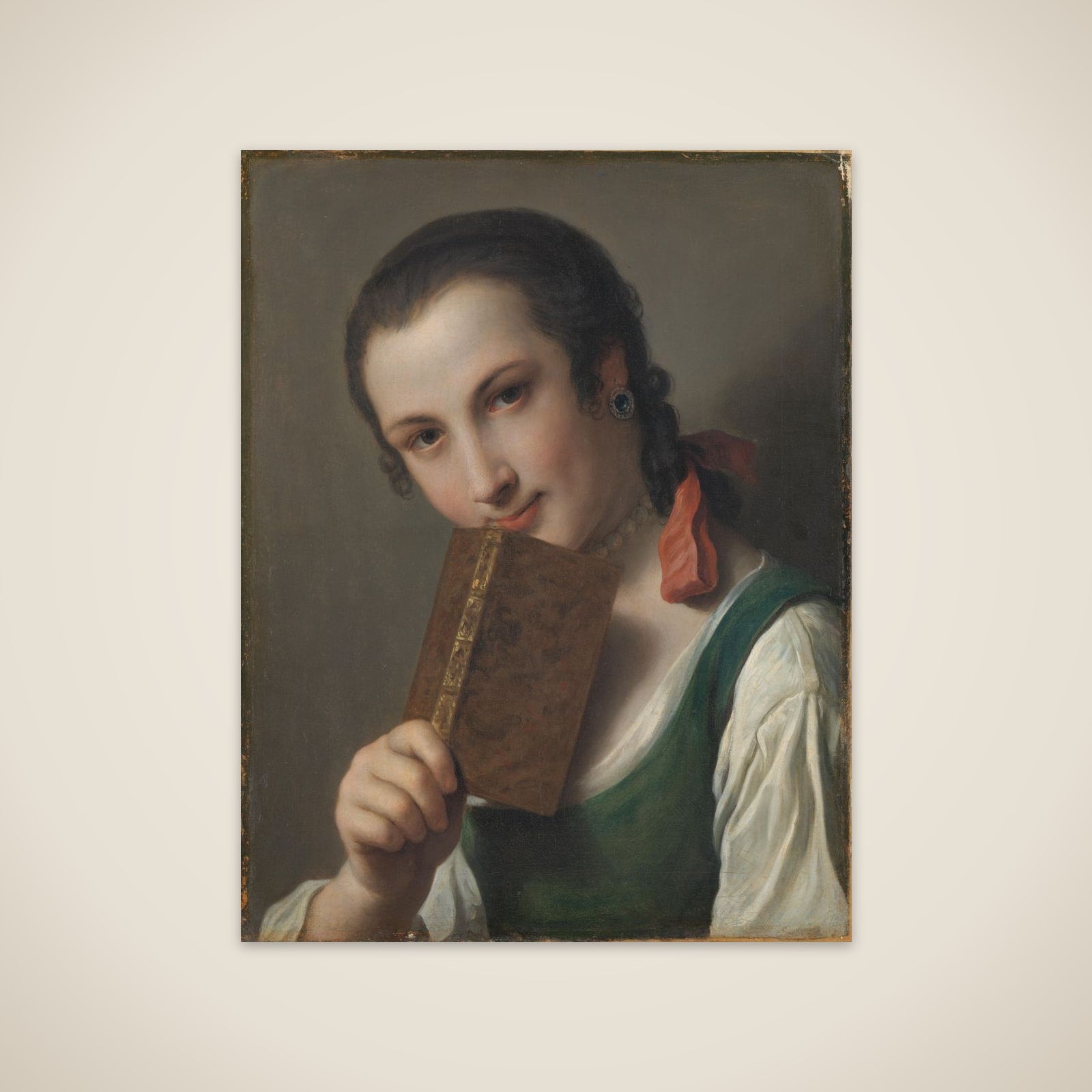 A Young Woman with a Book unframed print
