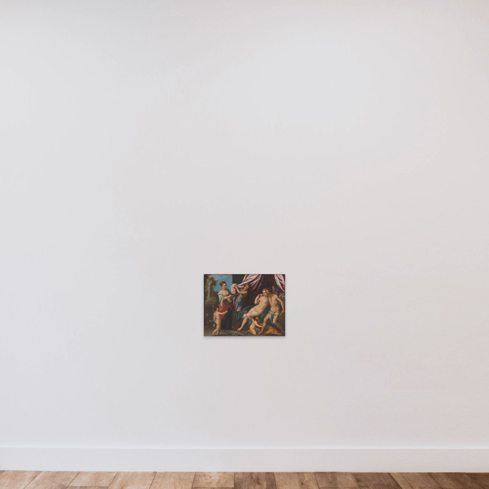 Venus and Mars unframed — shown to scale
