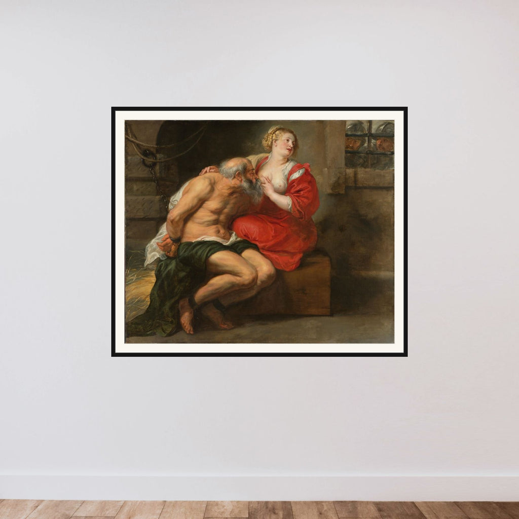 Cimon and Pero framed — shown to scale