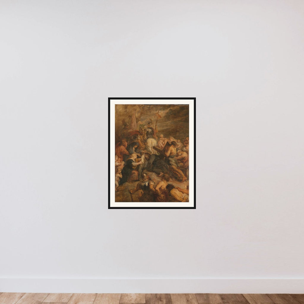 Christ on the Way to Calvary framed — shown to scale