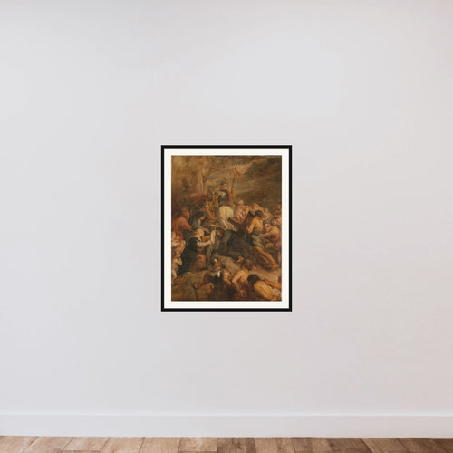 Christ on the Way to Calvary framed — shown to scale