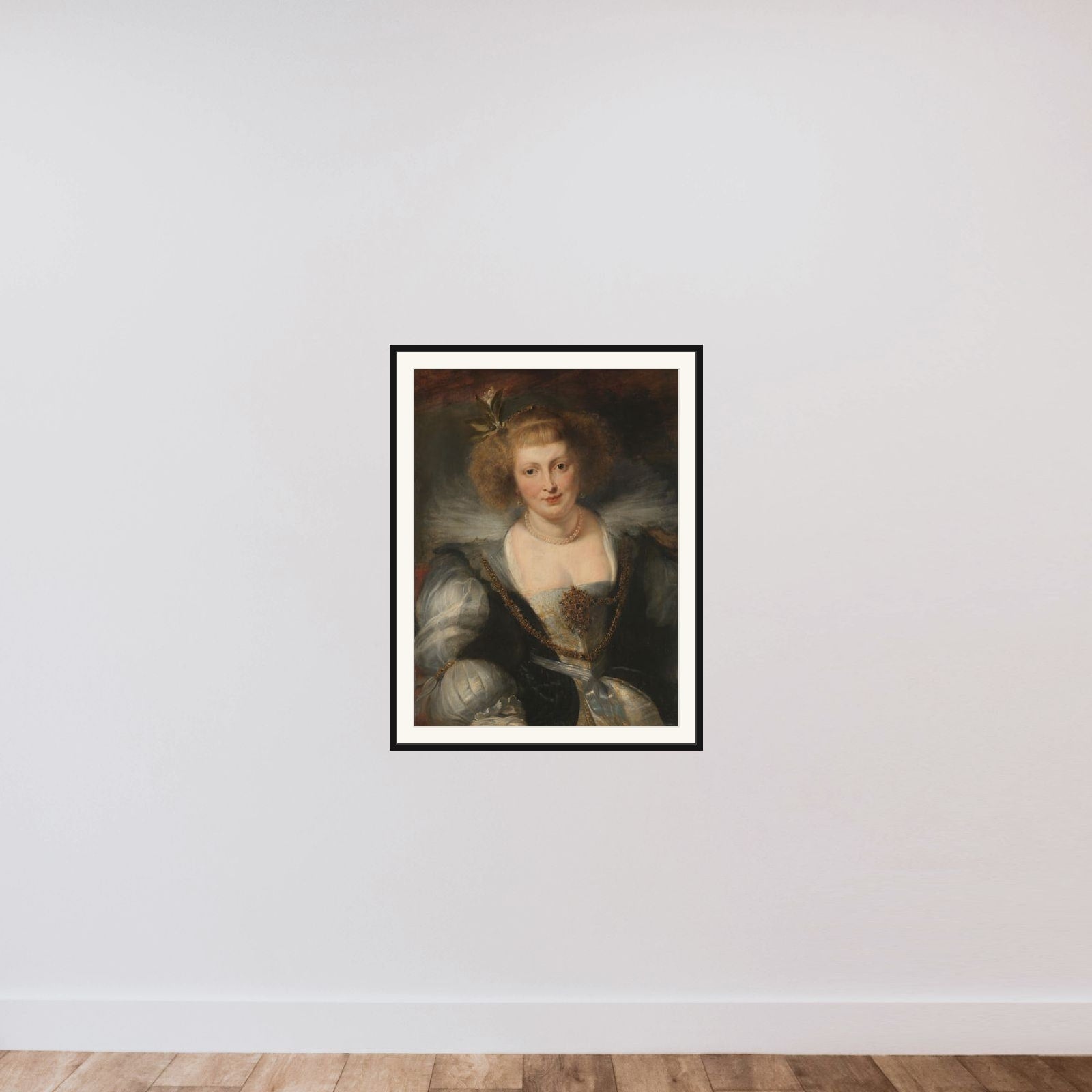 Portrait of Helena Fourment (1614-1673), the Artist’s Second Wife framed — shown to scale