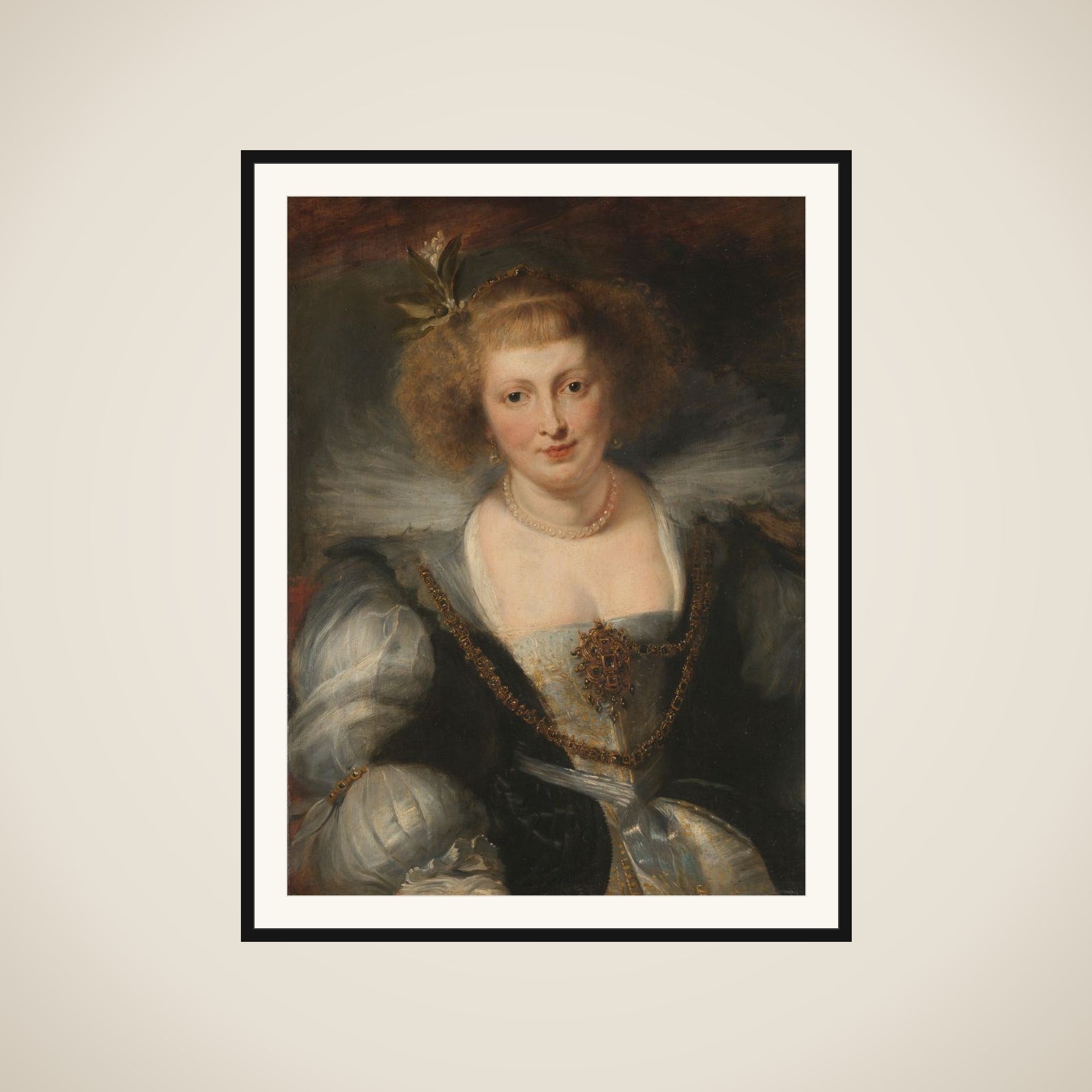 Portrait of Helena Fourment (1614-1673), the Artist’s Second Wife framed