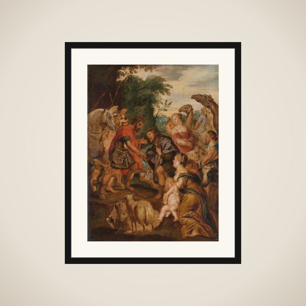 The Reconciliation Between Jacob and Esau framed