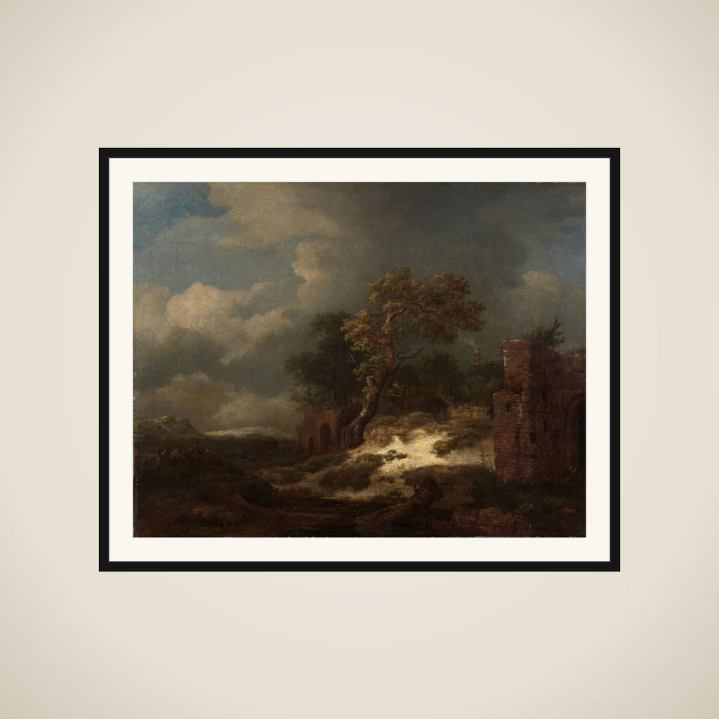 Landscape with Ruins framed