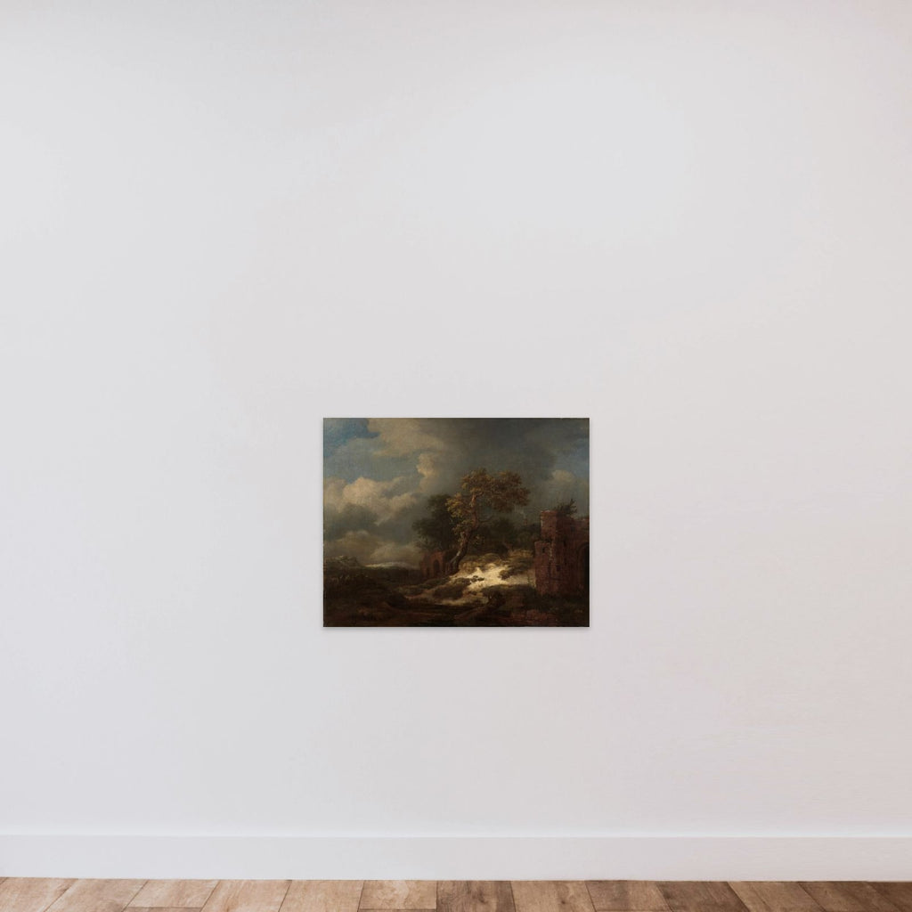 Landscape with Ruins unframed — shown to scale