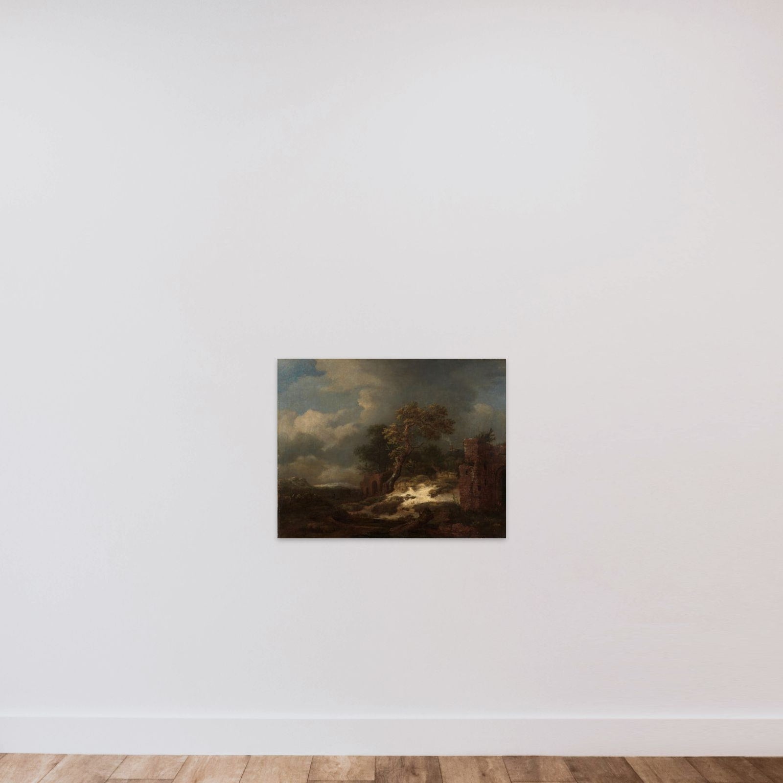 Landscape with Ruins unframed — shown to scale