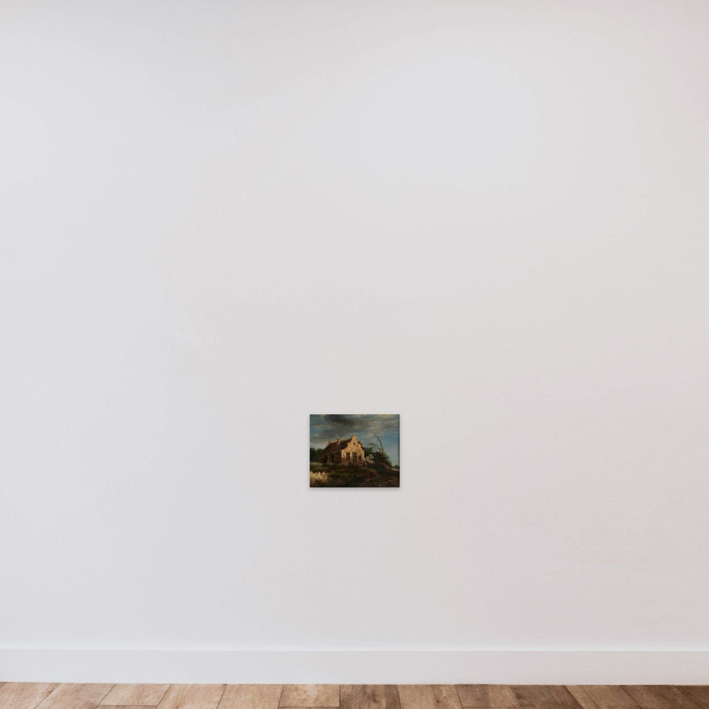 Farm in a wooded dune landscape unframed — shown to scale