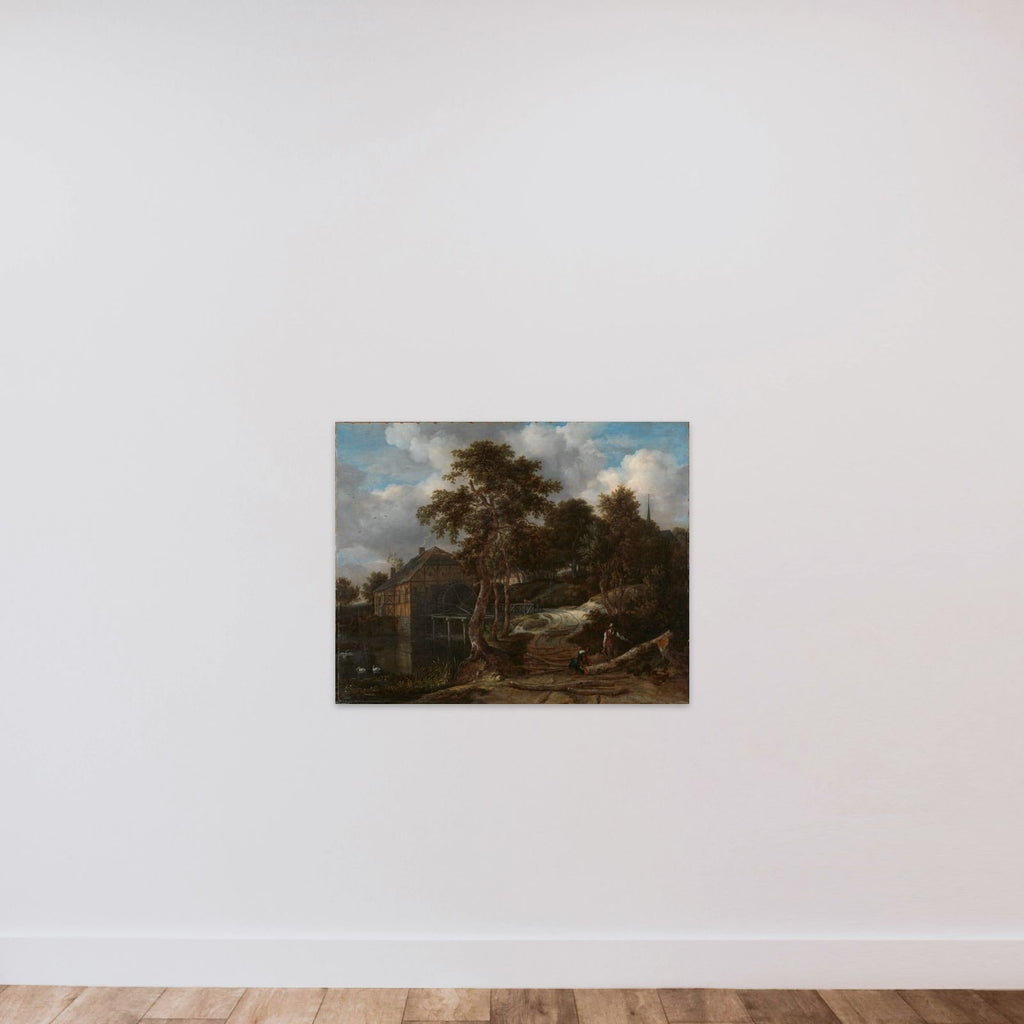 Landscape with watermill unframed — shown to scale