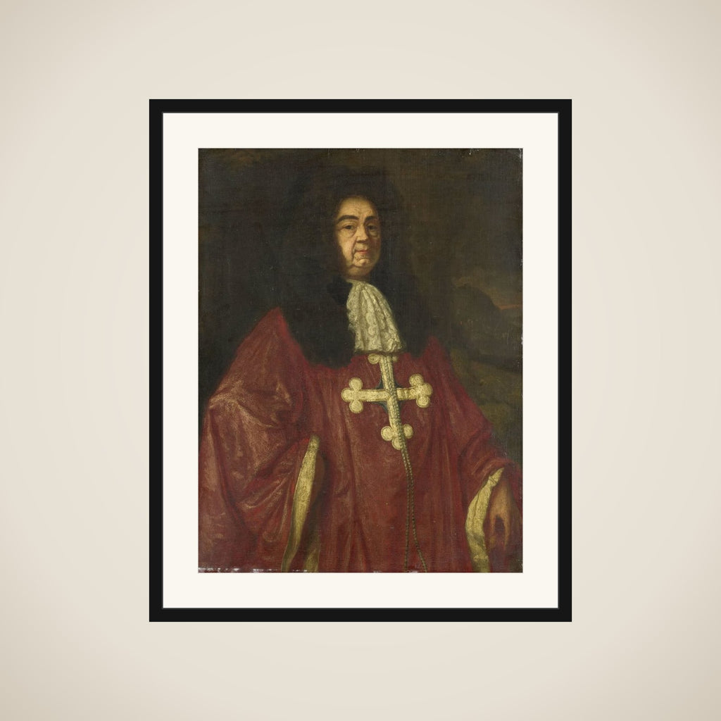 Portrait of Johannes Camprich van Cronefelt, Knight of the Order of St. Maurice and St. Lazarus, Imperial German Ambassador to The Hague framed