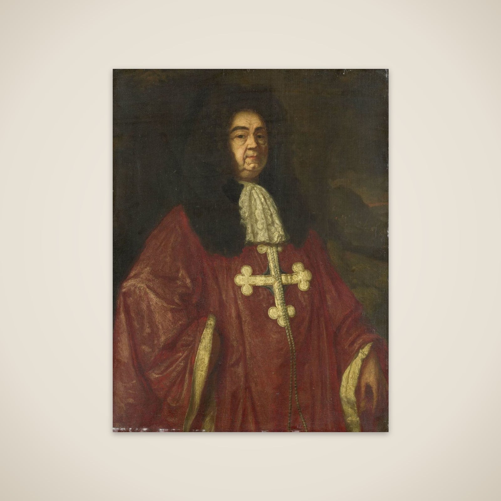 Portrait of Johannes Camprich van Cronefelt, Knight of the Order of St. Maurice and St. Lazarus, Imperial German Ambassador to The Hague unframed print