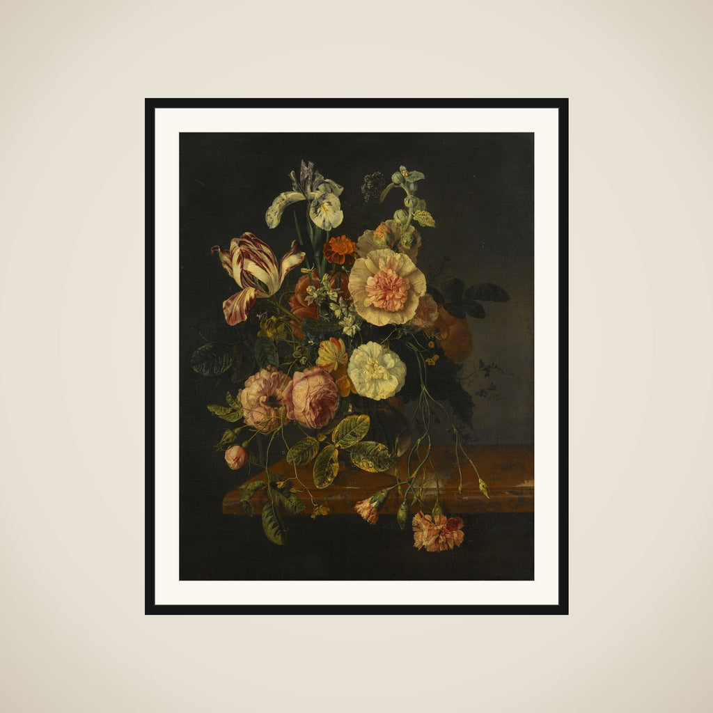 Still Life with Flowers framed