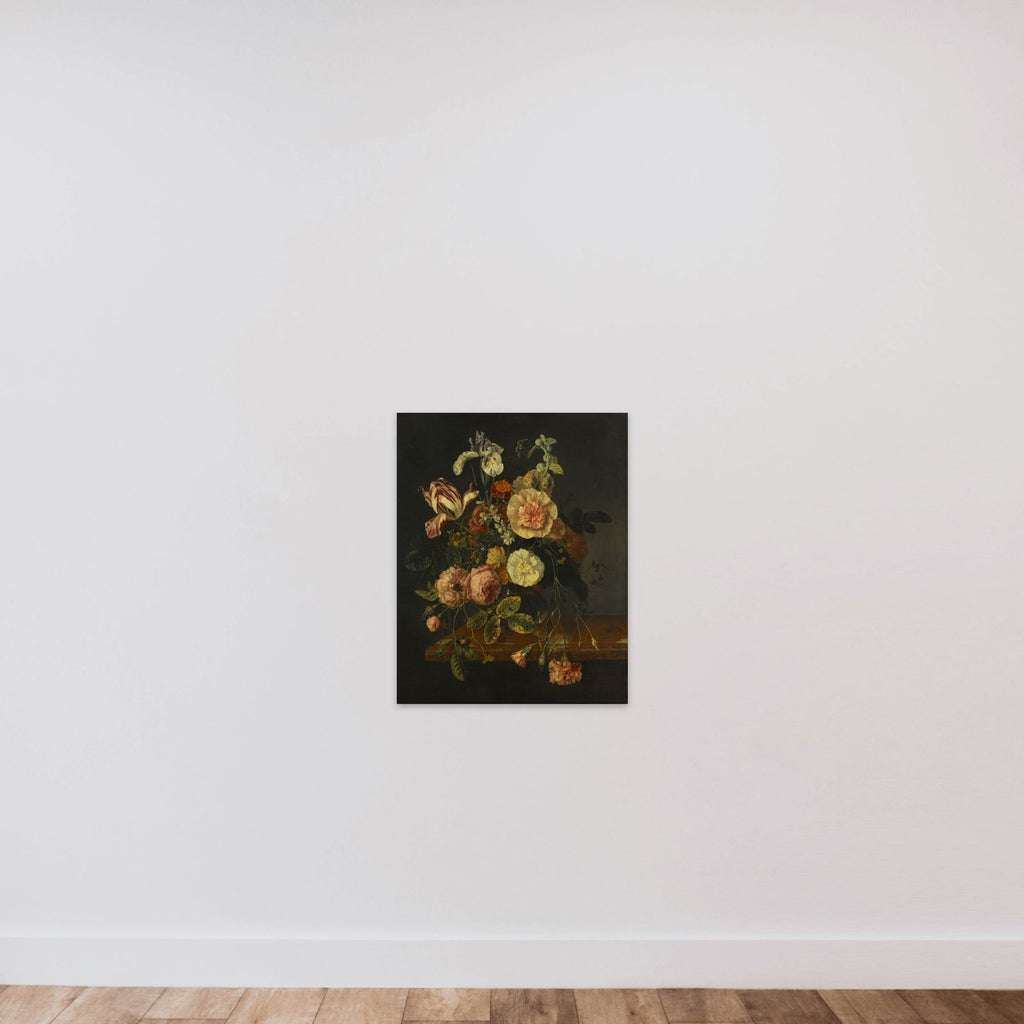 Still Life with Flowers unframed — shown to scale