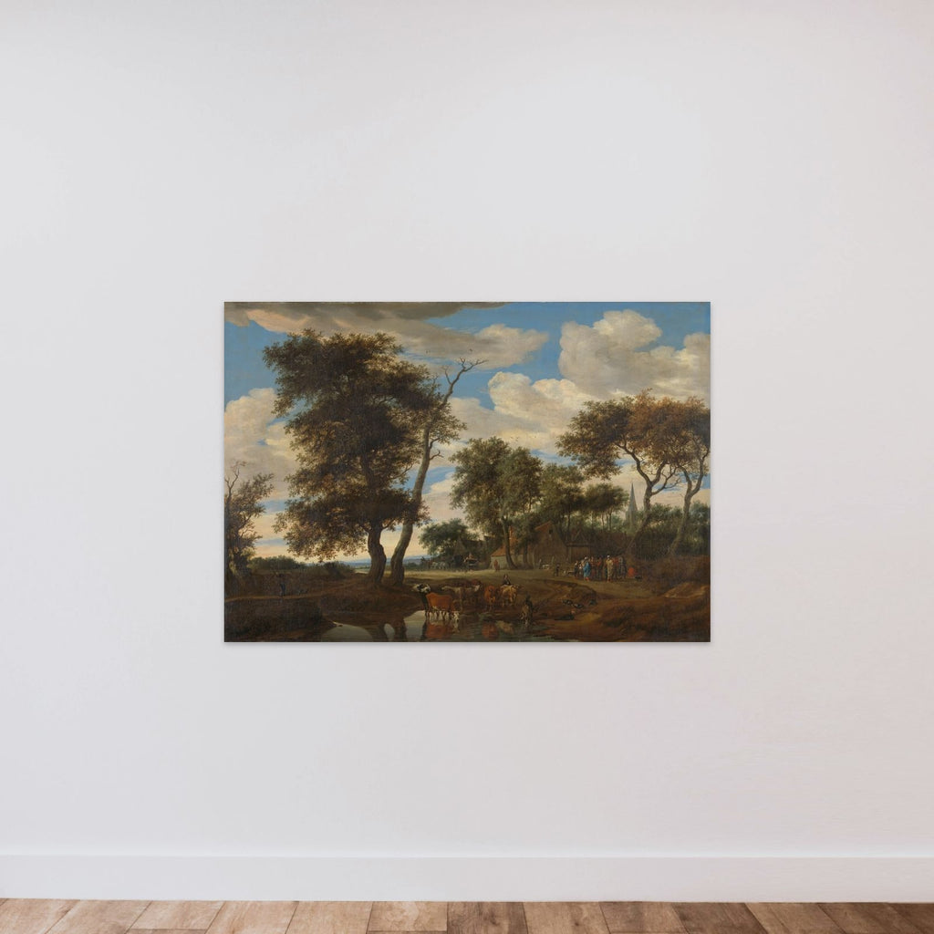 View of a village unframed — shown to scale
