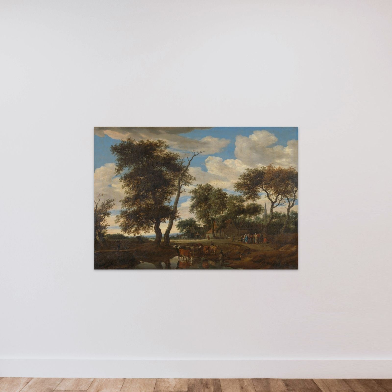 View of a village unframed — shown to scale