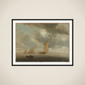 Sailing Vessels on an Inland Body of Water framed