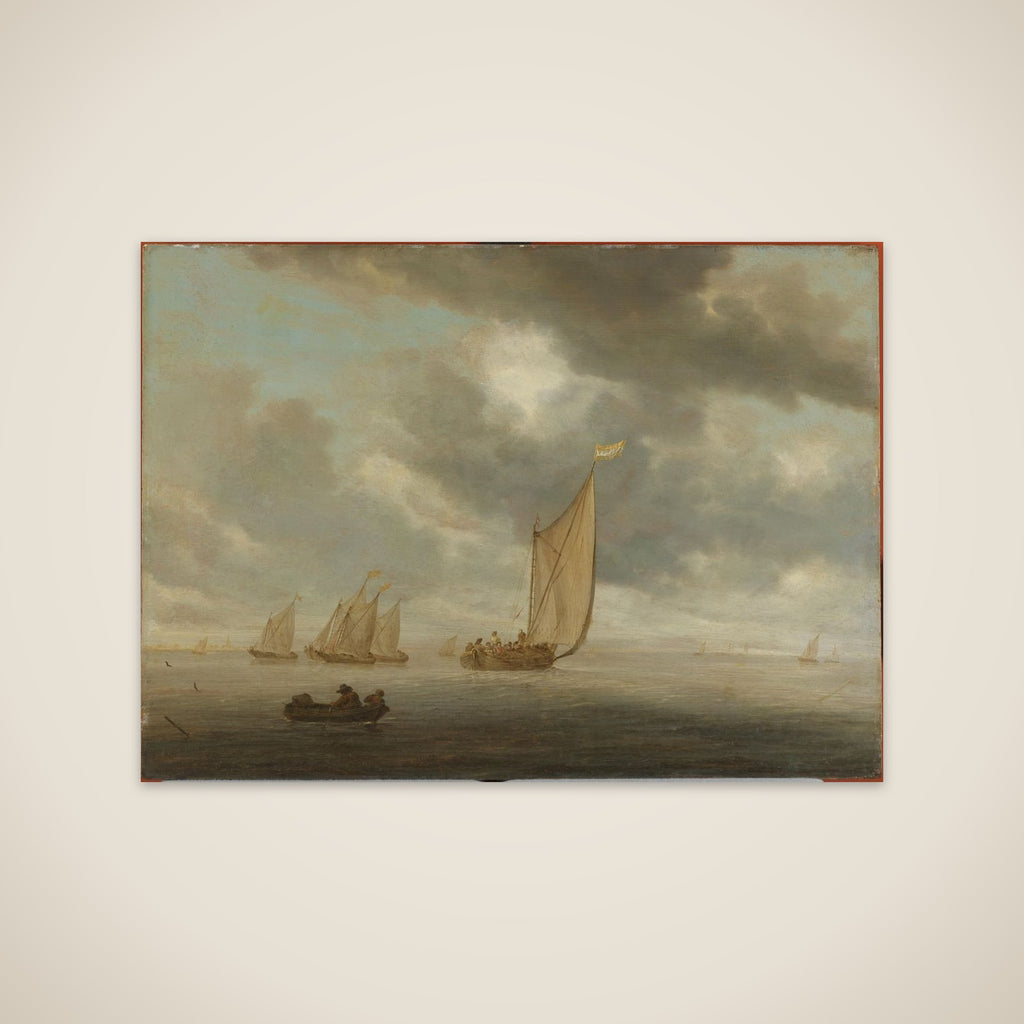 Sailing Vessels on an Inland Body of Water unframed print