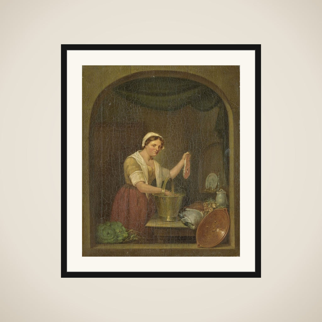 The Kitchen Maid framed