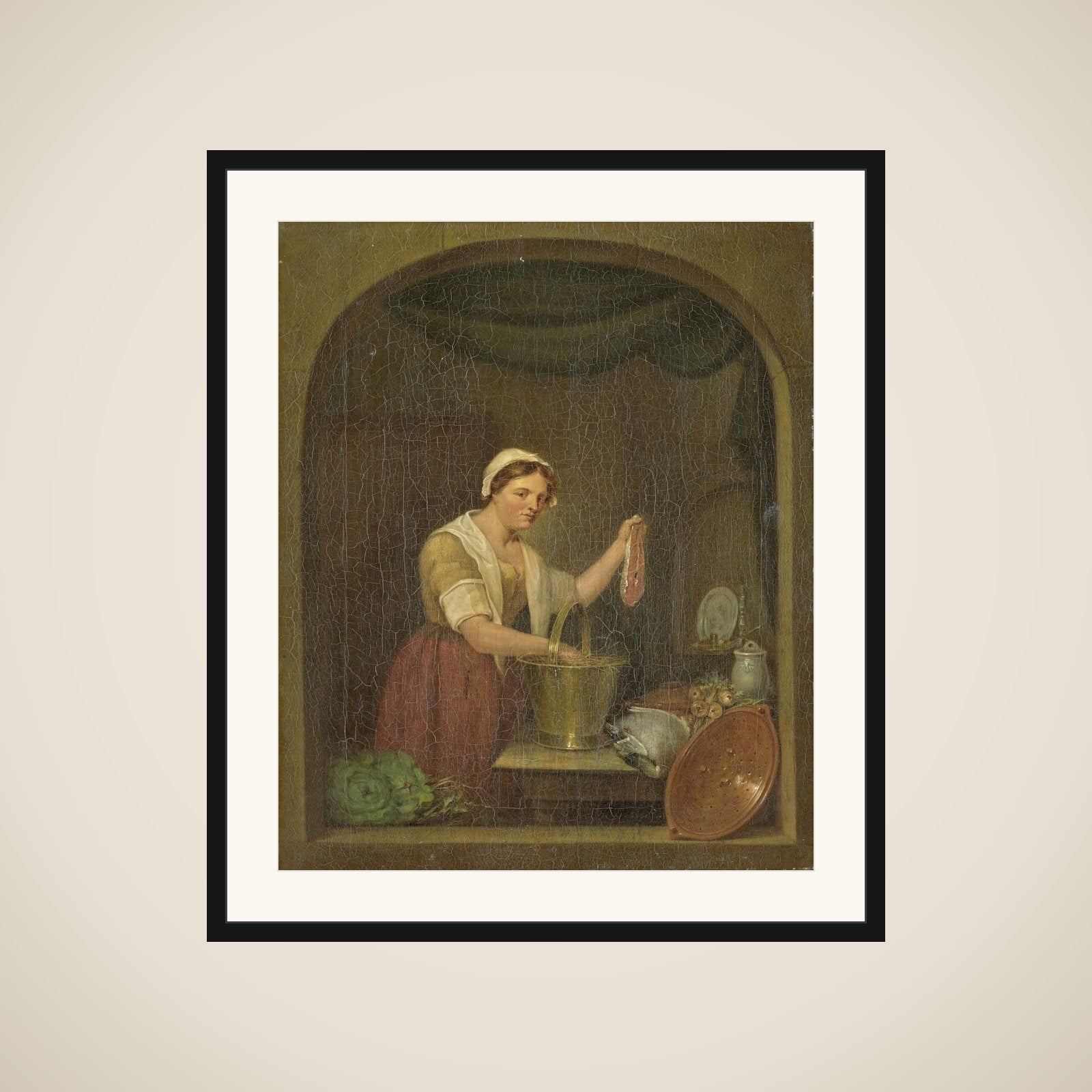 The Kitchen Maid framed