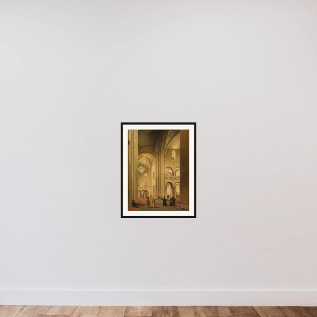 The Transept of the Mariakerk in Utrecht, Seen from the Northeast framed — shown to scale
