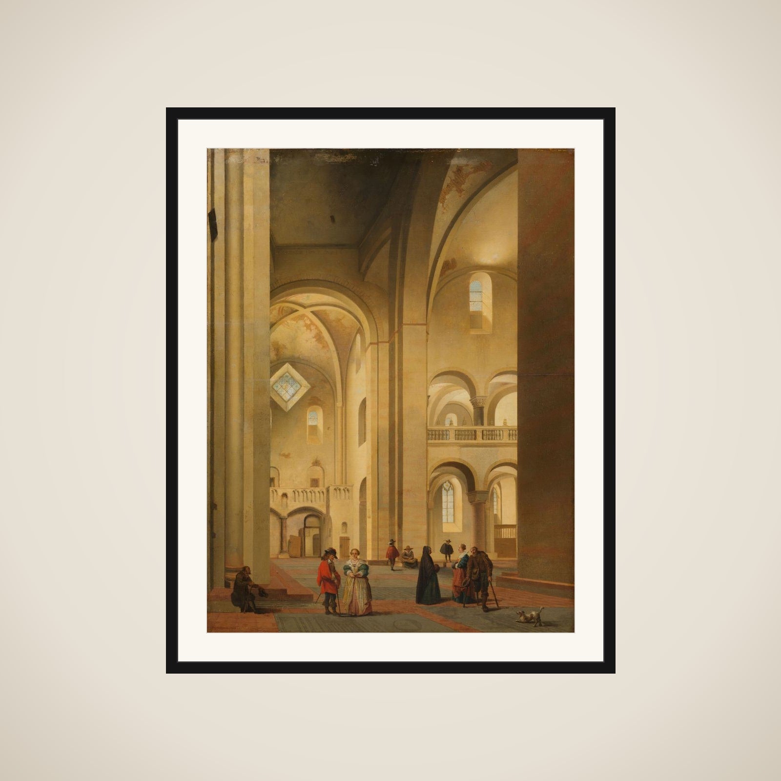 The Transept of the Mariakerk in Utrecht, Seen from the Northeast framed