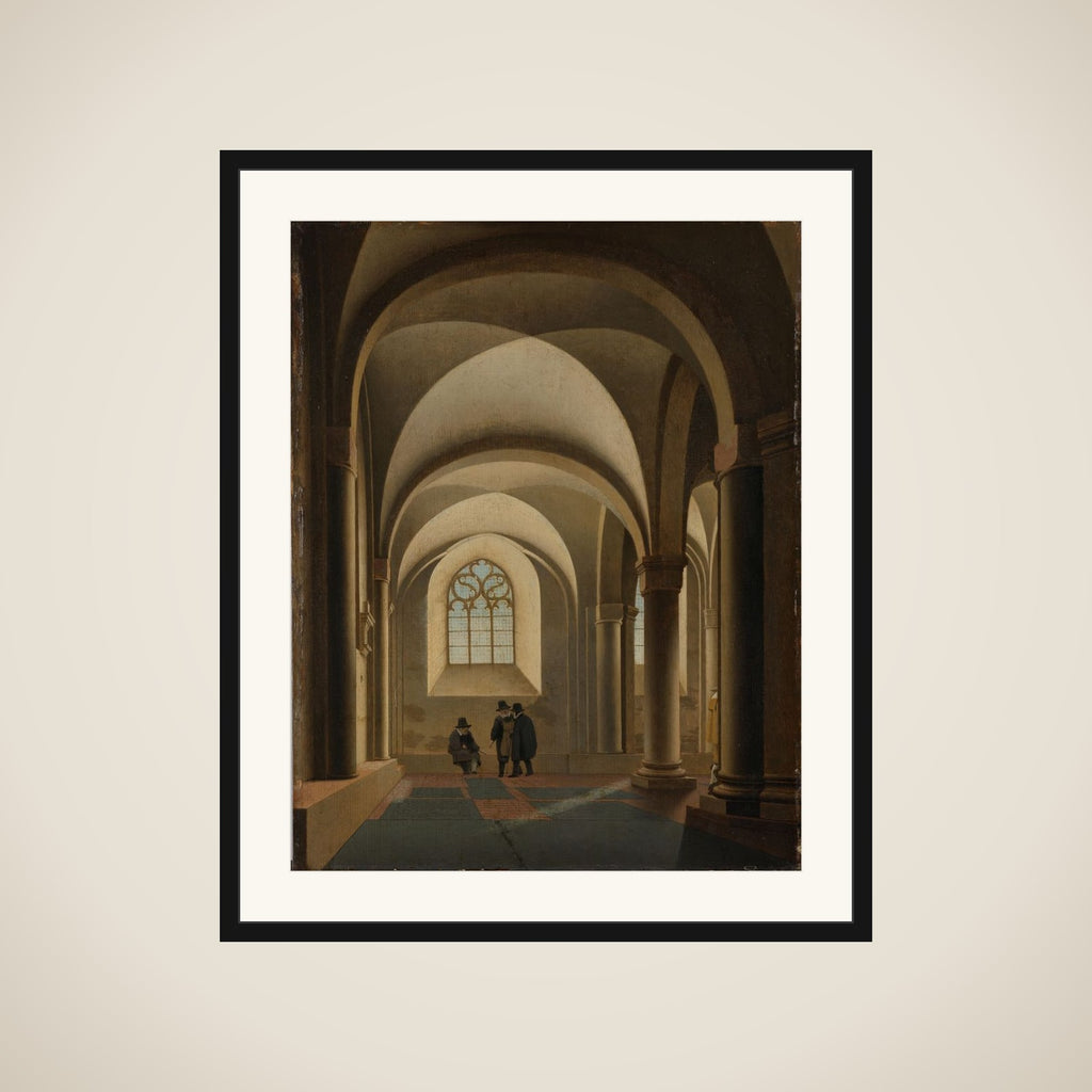 The Westernmost Bays of the South Aisle of the Mariakerk in Utrecht framed