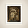 The Westernmost Bays of the South Aisle of the Mariakerk in Utrecht framed