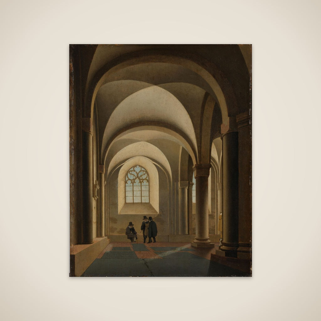The Westernmost Bays of the South Aisle of the Mariakerk in Utrecht unframed print