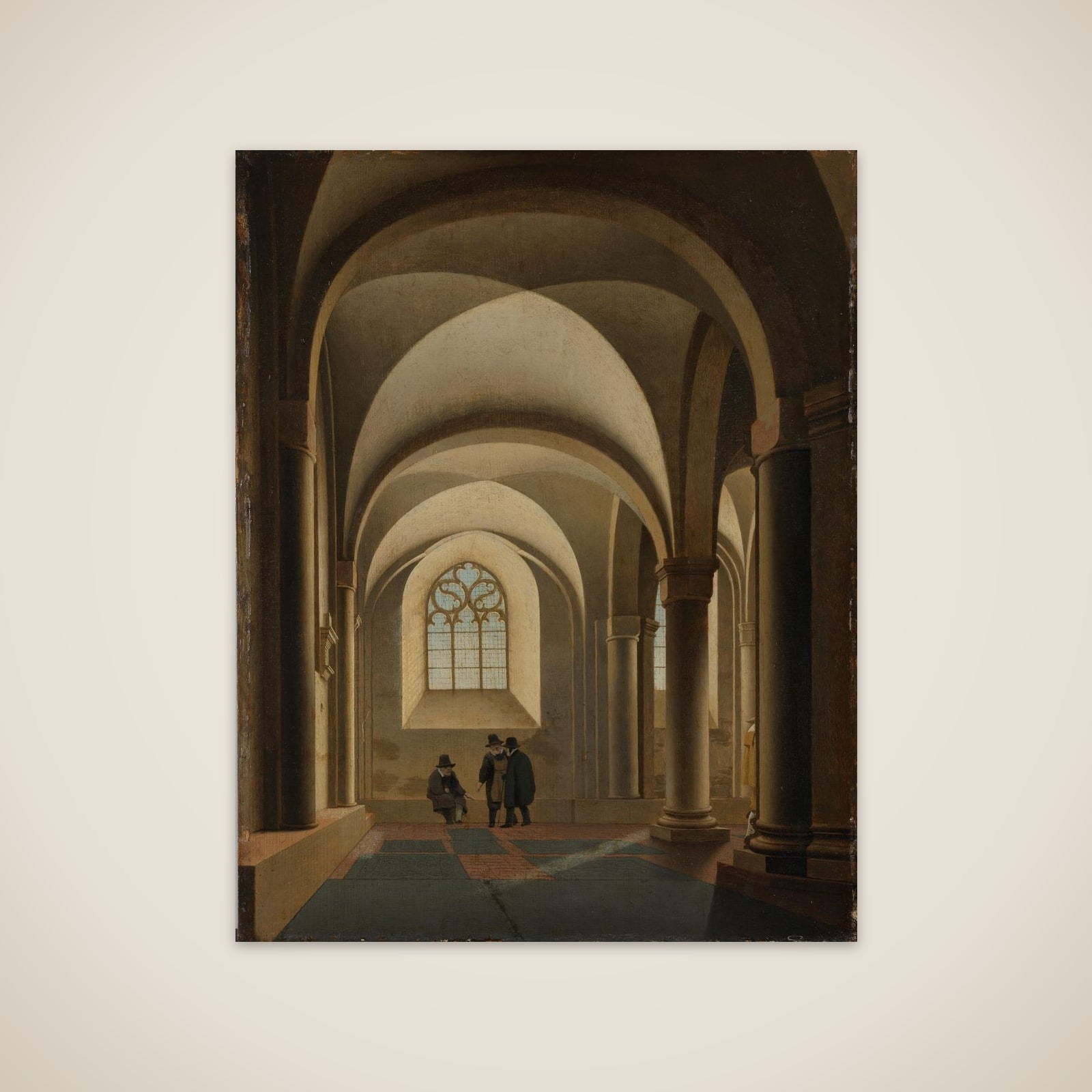 The Westernmost Bays of the South Aisle of the Mariakerk in Utrecht unframed print