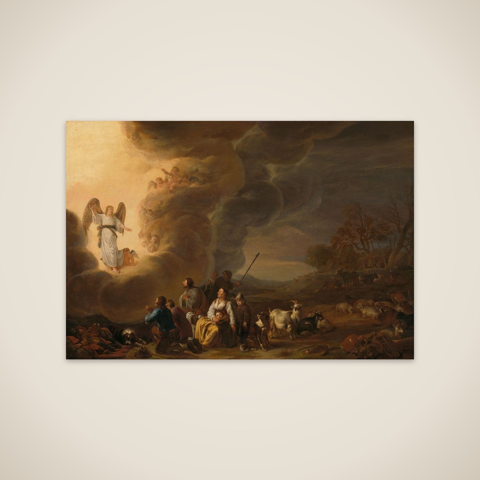 The Annunciation to the Shepherds unframed print