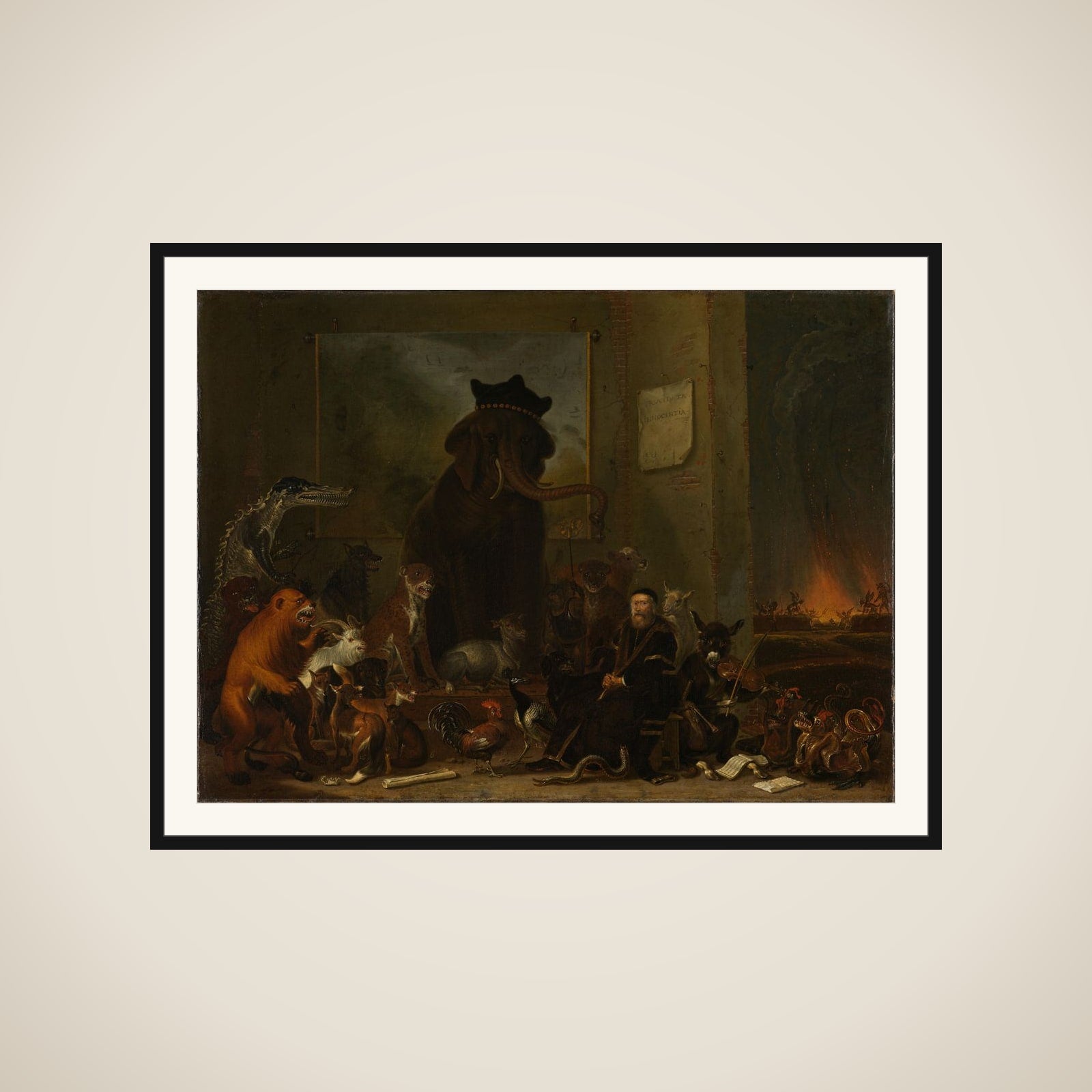 Satire on the Trial of Johan van Oldenbarnevelt framed