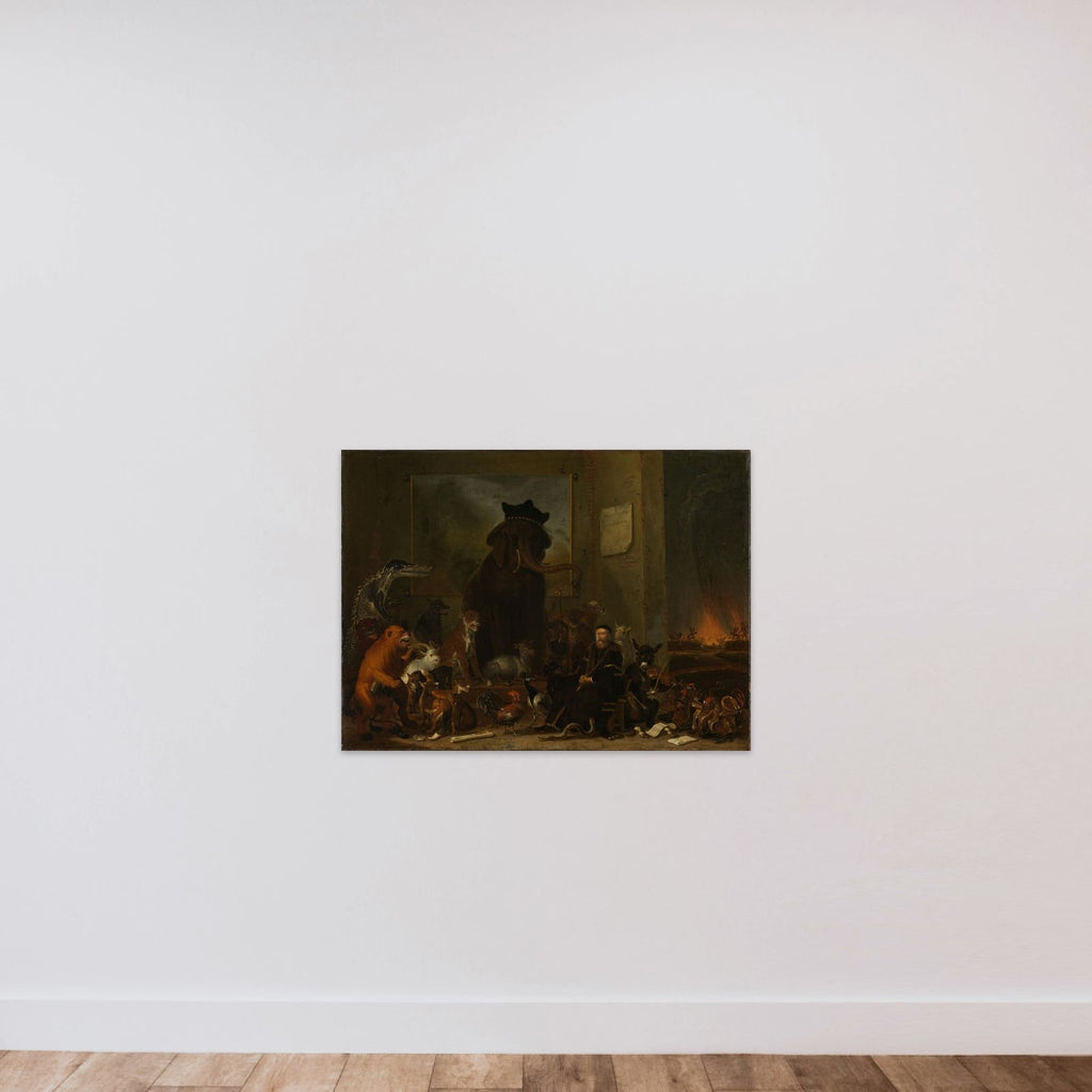 Satire on the Trial of Johan van Oldenbarnevelt unframed — shown to scale